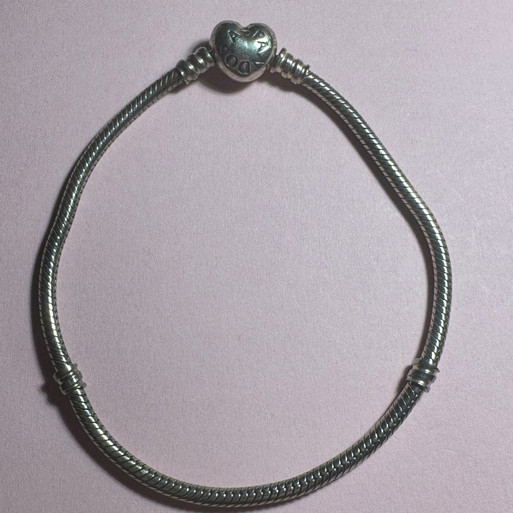 Pandora Moments Heart Clasp Snake Chain Bracelet